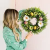 Decorative Flowers & Wreaths Easter Wreath Door Hanging Rattan Dan Pendant Sunflower Layout Scene Home Party Decoration Garden Garlands