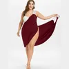 Plus Size Cross Strap Beach Dress Women Summer Lace Swimwear Cover Up Crochet Pareos Sexy Solid Bathing Suit M50 Sarongs