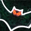 Enseigne de chauve-souris aux yeux rouges, magasin, Restaurant, Bar, boutique de cadeaux, panneau de décoration murale, lumière néon LED pour Halloween, 12 V, enseigne au néon LED chauve-souris super brillante, éclairage de vacances d'halloween