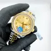 DEENU1-High Quality Herren Automatische mechanische mechanische 40mm-Uhr mit Diamant-Lünette, alle Edelstahl-Saphir-wasserdichtem leuchtenden Klassiker