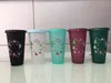 10 pieces of uv printed tumbler christmas multicolor colorful roller glass 24oz 710ml plastic cups can be reused and accept drawing design