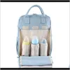 Bags Diapering Toilet Training Baby Kids Drop Delivery 2021 Diaper Fashion Mummy Backpack Leather Waterproof Maternity Nappy Bag Large Capaci