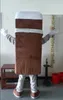 Costume de mascotte de crème glacée au chocolat d'Halloween
