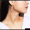 Hie Drop dostawa 2021 Przyjazd Sliver and Gold Splating Twist Hoop Coldings for Women Party Exaggeate Instument Jewelry 12Pairs 0Geof