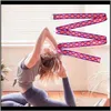 Bänder Yoga Übung Stretching Gürtel Bunte geometrische gedruckt Sport Widerstand Band Fitness Seil1 I3Kx9 Ufujc