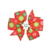 Pinces à cheveux pour bébé Barrettes Barrettes de ruban gros-grain de Noël avec clip Neige Bébé Fille Pinwheel Épingles à cheveux Accessoires en épingle à cheveux de Noël YL432