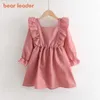 Bear Leader Filles Printemps Robes Robes Fashion Kids Girl Parti Fête Princesse Costumes Enfants Sweet Cute Vestidos 3-7y 210708