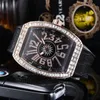 Wristwatches Men039s Frank Diamond Star Large Dial Square lufy kwarcowe zegarek spersonalizowany Business4045732