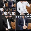 Kostymer blazers herr klädkläder kläder ho män s casual collar ungdomar stilig trend smal tryck blazer vmdvf252q