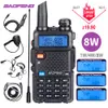Krachtige Baofeng UV-5R 8W Walkie Talkie VHF UHF Transceiver UV 5R AMATEUR HAM CB Radio Station 8Watts 10km Huntingzender