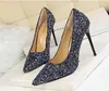 New Spring Women Pumps High Thin Heels Pointed Toe Metal Decoration Sexy Bridal Wedding Women Shoes Gold High Heels