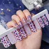 20 Tips Glitter Nail Stickers Sheet Full Wraps Gold Stamping Self Adhesive Nails Art Decals Manicure Tools