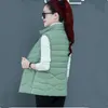 Kadın Yelekleri Zarif Öğrenci Kısa Pamuk Kaplama Ceket Sıradan Sonbahar Kış Yeleği Kadın Gevşek Sıcak Üst 5xl Artı Boyut Yelek 2022 Stra