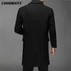 Coodrony Brand Winter Jacket Tjock varm Wool Coat Men Kläder Ankomst Trench Fashion Pocket Casual Long Overcoat Male C8116 211122