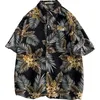 Brand New 2021 Beach Summer Print Flower Short Sleeves Hawaii Collar Korea Style Shirt For Men's Harajuku Clothing P0812