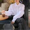 Spring Vintage Blouse Women Lady Female Loose Cotton Tops Bubble Long sleeves wild white Blouses shirt 615A 210420