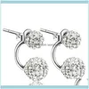 Charm Jewelrypromotion Shambhala Double Ball Design 925 Серьмы стерлинго