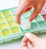 Stampi Vassoi per cubetti di ghiaccio con coperchi Stampo in silicone a 36 cavità per cocktail Stampi quadrati riutilizzabili sicuri 4 colori