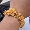 4PCSSET France Banlges for Women 24K Gold Color Braceletsbangles Dubai African Wedding Flowers 신부 Bijoux Africaine Bangles9173738