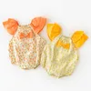 Beer leider peuter baby bloemen casual bodysuits mode baby meisje zomer bloemen rompertjes bebes prinses jumpsuit voor 0-2Y 210708