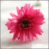 Dekorativa Blommor Kransar Festliga Party Supplies Hem Trädgård Konstgjord Blomma Gerbera Fake Silk Colorf För Födelsedag Bröllopsdekoration 4