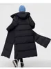 Caldo piumino invernale da donna piumino imbottito con cerniera cappuccio lungo giacca di marca di moda 211108