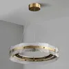 luksusowy wzór wody szkło salon LED żyrandol lampy retro sztuka okrągła jadalnia sypialnia wystrój wiszące światła oprawy