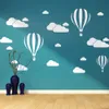 Tecknad varmluftsballong moln vägg klistermärke för barn baby rum dekoration plantskola vinyl konst väggmålning hem sovrum inredning klistermärken
