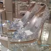 2021 automne chaussures de mariage femmes chaussures de mariée argent talons hauts femmes talon fin princesse Phinestone cendrillon cristal chaussure