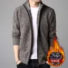 Men Sweater Clothing Solid Thick Warm Cardigan Masculino Clothes for Men Sweater Zipper Oversize Long Sleeve Coat Homme 210601