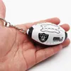 Bieciki 3D Sports American Football Chains pamiątki Pu skórzane brelok do rugby dla mężczyzn fanów piłki nożnej Klawki wisiorka Pendant Prezenty