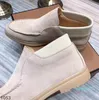 Nubuck Leather Mens Loro Walk High Top Shoes Luxury Sneakers Lock Designer Flats Slipon Robe Shoots Boots3933914