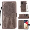 Läder plånbok Fodral för Samsung A52 A72 A32 A42 A12 5G S21 Plus Not 20 Ultra Impressum ID-kort Stativ Dreamcatcher Skin Cover Case