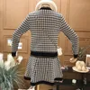 High Quality Autumn Sweatsuits For Women Outfits Knitted Cardigan Crop Top A line Mini Skirt Suit Ladies 2 Piece Set 210514