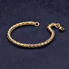 Link, Kette Edelstahl plattiert Gold Kiel Armband Modeschmuck für Frauen und Männer Hochzeit Geburtstag Party Geschenk 4/5 / 6mm