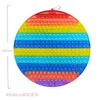Big size Pop Fidget Toy Rainbow colorful Push Sensory Anxiety Stress Reliever Puzzle Squeeze Bubble Game for Children Adults Durable Silicone