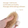 Torr borstning kroppsborste naturlig borst mjuk spa borstbadmassager hem exfoliating scrub massage dusch penslar hy0358