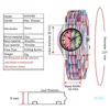 Colorful Wooden Clock Unique Candy Color Top Luxury Clock Women's Quartz Full Bamboo Wooden Bracelet Women's Watch Pulse Reloj Muir J0515