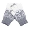 Gants d'impression de flocon de neige de mode créative écran tactile de téléphone portable tricoté hiver épais chaud adulte gant hommes femmes RRF11327