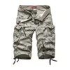 Summner Coton Hommes Cargo Shorts Mode Camouflage Mâle Shorts Multi-Poche Casual Camo Extérieur Tolling Homme Pantalon Court 210720