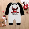 Christmas Family Matching Pajamas Set Deer Elk Printed Adult Kid Home Clothes Top+Pants Xmas Sleepwear Sets Baby Romper