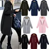 Sweats à capuche pour femmes Sweatshirts Automne Hiver Manteau Femmes 2021 Mode Casual Longue Fermeture Éclair Veste À Capuche Sweat Vintage Plus Taille Outwear 5X