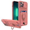 Slot per schede magnetiche Slide Camera Push Custodie protettive per finestre per iPhone 13 Pro Max 12 11 XR XS 8 Plus Samsung S22 Ultra A13 A12 A22 A32 A52 A72 A03S A02S A11 A31 A51 A71 A21S