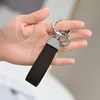 Lädermönster Keychain Decor Buckle Lovers Bilnyckel Kedja Handgjorda Nyckelringar för Kvinnor Män Väska Hängsmycke Tillbehör