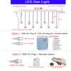 ستار سلسلة أضواء led عيد الميلاد جارلاند الجنية الستار ضوء 2.5 متر في الداخل داخلي لغرفة النوم المنزل حفل زفاف رمضان ديكور