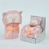 Coperta in peluche per bambini con sicurezza Bambola Ragazzi Ragazze Pile s 7676 Infantile Morbido animale ricevente Scimmia Gufo Elefante 2108232240214