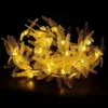 HONANA DX-334 20 LED Dragonfly Kleurrijke String Lights Solar Powered Night Light Garden Home Decor - Blauw