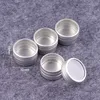 10G lege aluminium cosmetische fles verpakking dozen tin met raam ronde pot kan nagel decoratie ambachten pot container roze goud