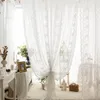 Tende per tende Tende trasparenti in pizzo bianco europeo per soggiorno Decorazioni per la casa in tulle floreale