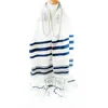 Bufandas Zipeiqing Tallit judío mesiánico Azul Mantón de oración Talit y Talis Bolsa Bufandas